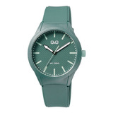 Reloj Q&q By Citizen Vr28j030y 100m Hombre Agente Liniers Color De La Malla Verde Color Del Fondo Verde