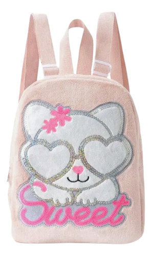 Mochila Afelpada Gato Sweat