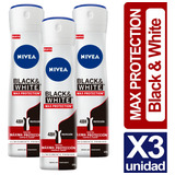 Desodorante Nivea Black & White Max Protection Pack X3