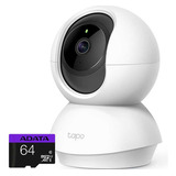 Camara Vigilancia Tp-link Tapo C200 + Micro Sd 64gb Full Hd Color Blanco