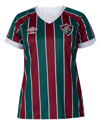 Camisa Feminina Fluminense 2023 Uniforme 1 Tricolor Umbro