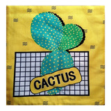 Funda De Cojín Almohada Diseño De Cactus 45x45 Cm Lino