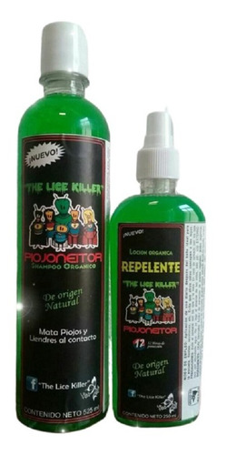 Kit Shampoo + Repelente, Elimina Piojos Y Liendres Al 100%