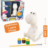 Brinquedo Dinossauro Baby Rex Cofrinho E Pintura