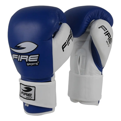 Guantes De Box Fire Sports® Piel Boxing 12oz 14oz Azul | Meses sin interés