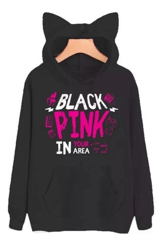 Blusa Moletom Casaco Orelhinha Blackpink Kpop In Your Area