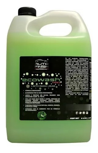 Lavado En Seco Nanotecnología Ecowash Autofinish 3.78lts