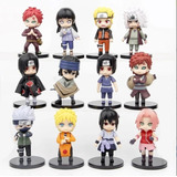 Kit 12 Bonecos Naruto Itachi Sasuke Kakashi Action Figure