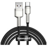 Cable Usb Tipo C Baseus Metálico Carga Rápida 5a 40w 1m Color Negro