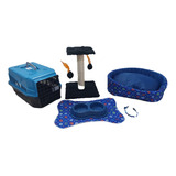 Kit Gato Arranhador Caminha Tapete Caixa De Transporte+brind