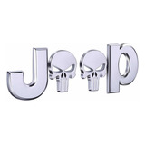 Emblema Letras Jeep Calavera Cromado Cofre Cajuela