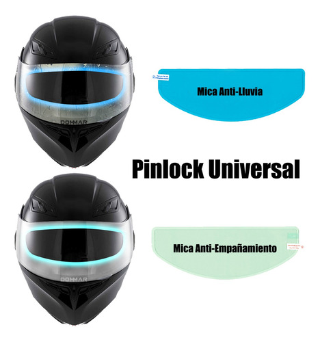 Pinlock Universal Para Casco Mica Anti Empañamiento Y Lluvia