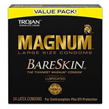 Trojan Magnum Bareskin De Gran Tamaño De Los Condones, 24 Co
