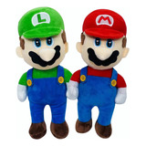 2 Peluche Juguete Para Mario Bros+peluche Luigi 30cm Regalo