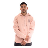 Polerón Full Zip Hombre Hang Loose Hoddie Rosado