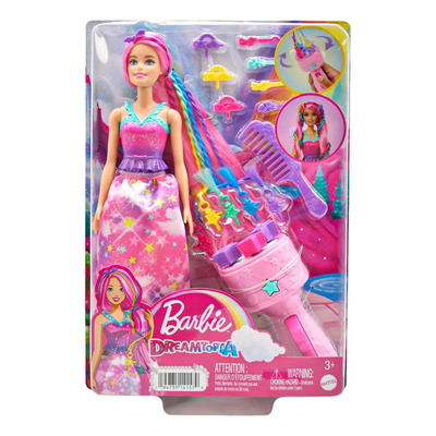 Barbie Dreamtopia Princesa Trenzas Rosa 29cm Mattel Da | Envío gratis