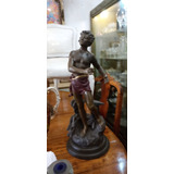 Antiguo Petit Bronce Herrero  Paris  65cm Alto No Envio N23