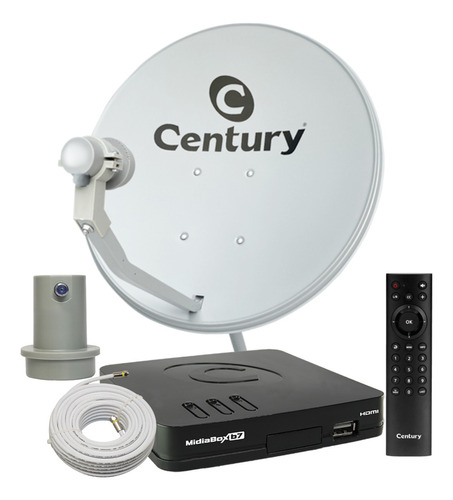 Kit Receptor Digital Century Midiabox Ku 5g Sat Hd Regional