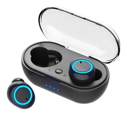 Fone De Ouvido Bluetooth Tws - Y50 - Preto/azul (nf)