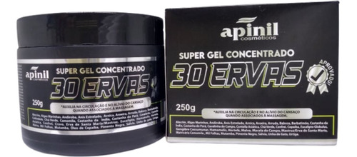 07 Pts Pomada Super Gel Concentrado 30 Ervas - 250g - Apinil