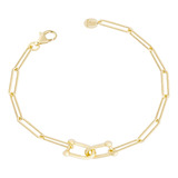 Pulsera De Plata Esterlina 925 Cadenas Bañado En Oro 18kt