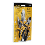 Kit 3 Pinzas Pretul Comfort Grip Electricista Punta Y Corte 