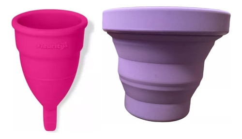 Copa Menstrual Fleurity + Vaso Esterilizador Tipo 1 2 Mini