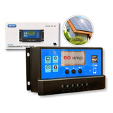 Controlador De Carga Para Painel Solar 60a Usb 12/24v Pwm