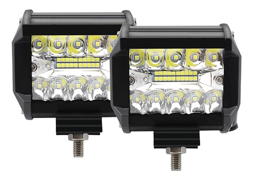 2 Faros Led 60w 20 Led Focos Luces Auto Jeep 4x4 Universales Con 12 Meses Garantia