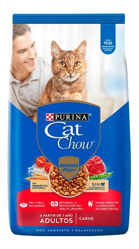 Cat Chow Adultos Carne Sin Colorantes X 3 Kg