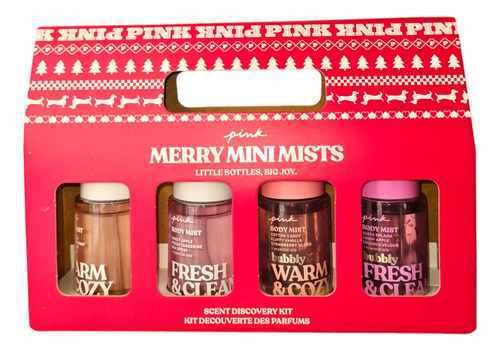 Set Merry Mini Mist De Pink 4pz Victoria Secret + Envio Grat