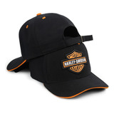 Boné Harley Davidson Com Regulagem Fitão Snapback Aba Curva