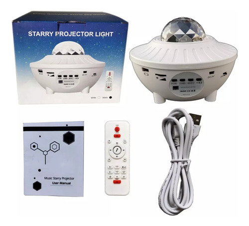 Velador Proyector Parlante Bluetooth Galaxia Starry Led Lase