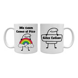 Tazón Taza Café Meme Flork Me Caen Como El Pico 320ml 