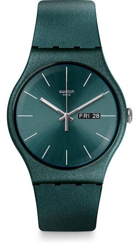 Reloj Swatch Ashbayang Suog709 Hombre Mujer Verde Metalizado