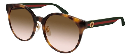 Gucci Gg0416sk 005 Round Carey Azul Cafe