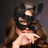 Antifaz Gato Gatúbela Gatita Mascara Negro Halloween Disfraz
