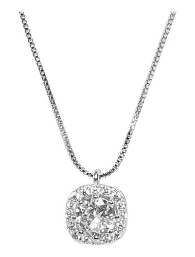 Collar De Plata Brillante Diamantes De Regalo Para Mujer