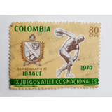 Estampilla Ix Juegos Atléticos Nacionales. 1970