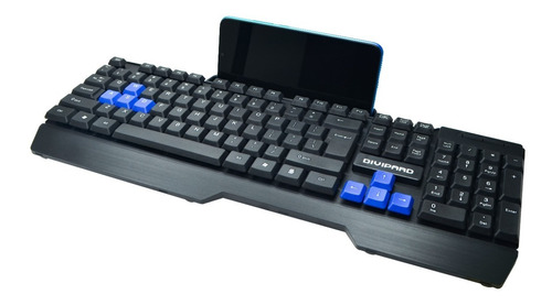 Teclado Alámbrico Con Soporte Para Celular D350 Color Del Teclado Negro