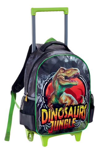 Mochila De Rodas Carrinho Escolar Infantil Menino Dinossauro