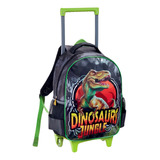 Mochila De Rodas Carrinho Escolar Infantil Menino Dinossauro