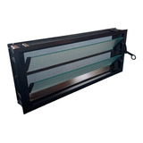 Aireador Ventiluz Aluminio Negro 60x26 C/mosquitero