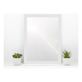 Espelho 30x40 Moldura Branca Para Banheiros, Decoração Sala 