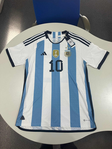 Camiseta Argentina -10 Messi- adidas De Juego 3 Estrellas 