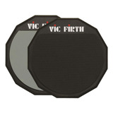 Practicador 6 Pulgadas Vic Firth Bateria Doble Cara Pad6d + Color Negro/gris