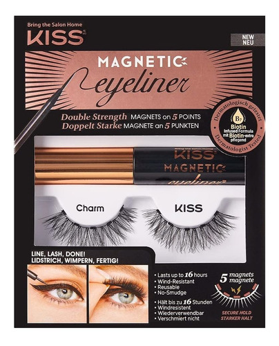 Kiss Kit De Delineador De Ojos Magnético Y Pestañas, Dije, 1