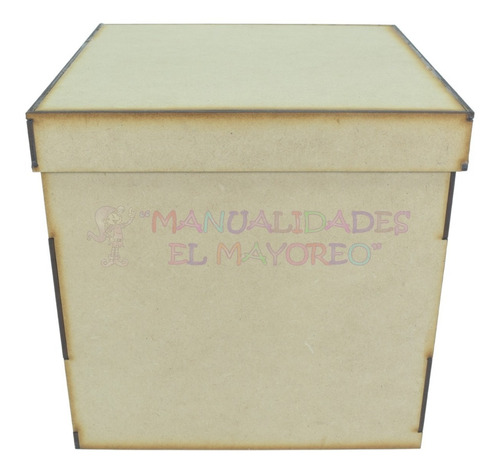 Caja De Madera Mdf De 20x20 Cm (6 Pzas)