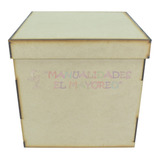 Caja De Madera Mdf De 20x20 Cm (6 Pzas)