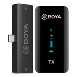 Sistema Microfone Lapela Boya By-xm6-k5 2.4g P/usb-c Preto